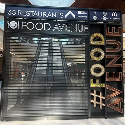 pose enseigne lumineuse magasin facade commerciale installation professionnelle Food Avenue
