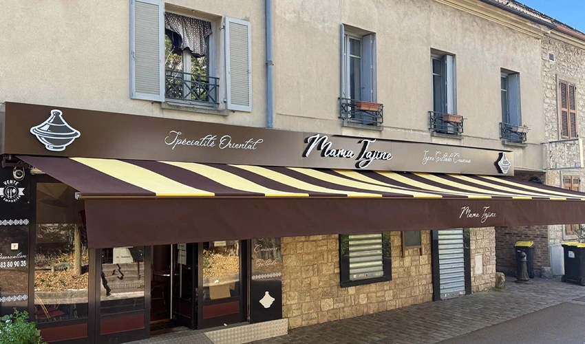 store banne monobloc semi coffre terrasse vitrine commerce