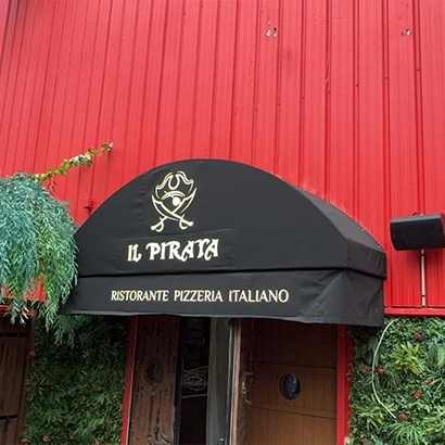 store banne restaurant Il Pirata Creteil installation